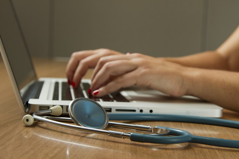 Stethoscope on a desk